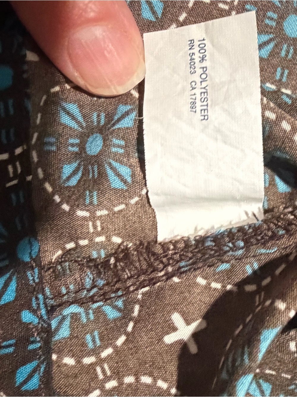 GAP Black Geometric Print Racerback Tank with Teal Accents‎ - Picture 3 of 4